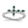 Rhodium Over Sterling Silver Stackable Expressions Cross Lab Created
Emerald Ring 0.10ctw