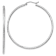 Rhodium Over 14k White Gold Diamond-Cut 1 15/16" Round Tube Hoop Earrings