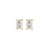 Emerald Cut Moissanite 14k Yellow Gold Over Silver Stud Earrings 0.54ctw DEW