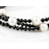 Black Spinel And Cultured Freshwater Pearl Bracelet In Sterling Silver 28.05ctw