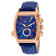 Christian Van Sant Men's Grandeur Blue Dial, Multi-color Accents, Rose
Bezel Blue Leather Watch