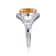 Oval Citrine with White Topaz Accents Sterling Silver Ring, 3.68ctw