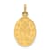 14K Yellow Gold Solid Polished and Satin Small Oval Miraculous Medal Pendant