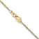18K Yellow Gold 1.3mm Solid Baby Rope 20 Inch Chain