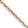 14k Rose Gold 1mm Solid Diamond-Cut Cable 30 Inch Chain