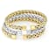 Two-Tone Woven Cuff Bracelet Set Of 3 6.7mm