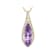Amethyst And White Zircon Pendant Necklace In 18K Gold Over Sterling
Silver 4.62ctw