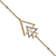 14k Yellow Gold and Rhodium Over 14k Yellow Gold Polished Triple Stacked
Triangle Diamond Bracelet
