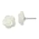 Rhodium Over Sterling Silver 10mm White Mother of Pearl Flower Earrings