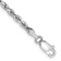 Rhodium Over 10k White Gold 3mm Diamond-Cut Quadruple Rope Link Bracelet