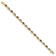 14k Yellow Gold and 14k White Gold Oval Gemstone Amethyst and Blue Topaz Bracelet