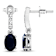 1.50ctw 14K White Gold Blue Sapphire and White Diamond Halo Earrings