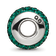 Sterling Silver Reflections Medium Green Full Preciosa Crystal Bead