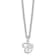 Rhodium Over Sterling Silver Letter C Initial Necklace