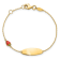 14K Yellow Gold Enameled Strawberry Baby ID 5.5-inch with 0.5-inch
Extension Bracelet
