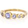 Blue Tanzanite Band Ring In 18K Gold Over Sterling Silver 0.94ctw