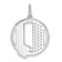 14K White Gold Gatsby Diamond Initial Q Charm