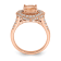 14K Rose Gold Morganite Diamond Halo Engagement Ring 1.91ctw