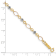 14K Yellow, White and Rose Gold Polished Diamond-cut Ovals and Donut
Beads Bracelet