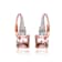 Champagne CZ Cascading Drop Earrings In 18K Rose Gold Over Sterling Silver