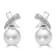 14KW 8.5-9mm  Cultured Pearl Drop Diamond Earrings