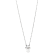 7-7.5mm Button White Freshwater Pearl and White Sapphire Sterling Silver Necklace