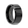 INFINITY Black Tungsten Ring with Beveled Edges 10mm