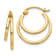 14k Yellow Gold 11/16" Double Hoop Earrings