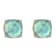 6mm Square Cushion Labradorite Rhodium Over Sterling Silver Stud Earrings