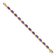 14K Two-tone Gold 7x5mm Oval Amethyst Bracelet