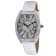 Christian Van Sant Women's Elegant White Dial, White Leather Strap Watch