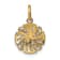 14k Two-tone Gold Diamond-Cut Textured Mini Pinwheel Medallion Charm