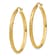 14k Yellow Gold 1 7/16" Diamond-Cut Hoop Earrings