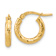 14k Yellow Gold Polished and Diamond-Cut 9/16" Hoop Earrings