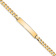 10k Yellow Gold Flat Curb Link ID Bracelet