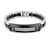 Mens Stainless Steel, Black Leather and Carbon Fiber Link Bracelet