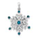 14K White Gold 1/4ct. Blue and White Diamond Snowflake Pendant