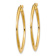 14k Yellow Gold 1 3/16" Tapered Square Hoop Earrings