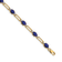 14k Yellow Gold and Rhodium Over 14k Yellow Gold Diamond and Sapphire Bracelet