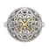 Rhodium Over Sterling Silver with 14K Accent Diamond Vintage Ring