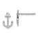 Rhodium Over Sterling Silver Polished Anchor Post Earrings