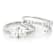 Moissanite Multi-Cut Ring Set of 3 in Platinum-Enhanced Sterling Silver