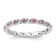 Sterling Silver Stackable Expressions Lab Created Pink Sapphire Ring 0.34ctw