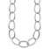 Rhodium Over Sterling Silver 18mm Oval Link 18 inch Necklace