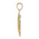 14K Two-tone Gold  Half Moon with Star Moveable Charm