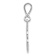 Rhodium Over 14k White Gold Solid Polished Script Filigree Textured
Letter J Initial Pendant