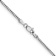 Rhodium Over 14k White Gold 1.4mm Solid Franco Link 16 Inch Chain