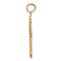 14k Yellow Gold Textured Budded Cross Pendant