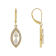 Diamond Simulant Pear And White Zircon Dangle Earrings In 18K Gold Over
Sterling Silver 2.95ctw
