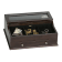 Mele and Co Hampden Men's Glass Top Wooden Dresser Top Valet